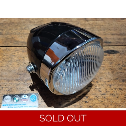 Black side mount 105mm bullet headlight.